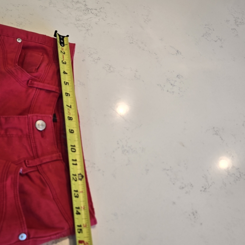 Gloria Vanderbilt Red Skimmer crop Stretch Capris Ankle Pants Womens 6 - Picture 8 of 14